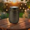 M mimotec - Lampada solare LED da tavolo Casablanca Black, luce calda 2500K, dimmerabile, resistente all'acqua IP44, batteria integrata, ideale per terrazza e giardino.