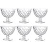 Tognana Diamond, set 6 coppette gelato 280 cc, vetro, trasparente