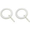 Gardinia Anelli per Tende con Clip, ABS, Bianco, 8 mm, 10 unità (Confezione da 2)