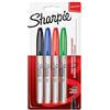 Sharpie Pennarelli indelebili | punta fine | colori classici assortiti | confezione da 4
