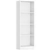 VASAGLE Libreria a 4 Ripiani Regolabili, Scaffale per Bambini, Portaoggetti, Organizzatore per Studio, Ufficio, 40 x 24 x 121.5 cm, Bianco LBC104W