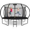 HyperMotion Trampolino da giardino per bambini HyperMotion XXXL 430 cm (14FT) - con rete e scaletta - per interni ed esterni - max. 150 kg
