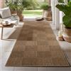 Carpetsale24 Tappeto Interno Esterno Impermeabile Look Naturale Juta Ideale per Soggiorno Cucina Terrazza e Balcone, Dimensioni: 80x250 cm