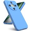 Oududianzi - Cover per Honor Magic 8 Lite 5G, Custodia Silicone Liquido, Interno in Microfibra Morbida, Protezione Antiurto Resistente - Blu Cielo