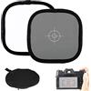 NAMIS Scheda di Bilanciamento del Bianco Grigio 30 cm Riferimento del Bilanciamento Portatile Scheda Di Messa a Fuoco Folding 18% Grey White Balance Reference Card con Accessorio Fotografico Borsa