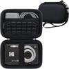 RAIALL Custodia per fotocamera KODAK PIXPRO FZ55 / FZ45 / C1, custodia rigida da viaggio protettiva per fotocamera vlogging, tasca in rete per caricabatterie, cavo USB, batterie e scheda SD, Nero