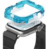 Ringke Fusion Bumper Compatibile con Cover Apple Watch serie 45mm / 44mm, Custodia Paraurti Protettiva a Doppio Strato - Neon Blue
