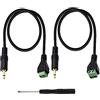 Musiclily 4 Adattatori Jack Audio Da 3,5 Mm Femmina A 6,35 Mm Maschio Mono Per Chitarra, Basso E Amplificatori