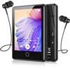 AGPTEK MP3 Bluetooth 5.3 con Schermo Tattile da 2,8, Lettore MP3 con Audio HiFi, Radio FM, Registratore e Altoparlante, 64GB Lettore Espandibile a 128GB, y Player Custodia in Silicone