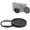 JJC Filtro UV per Sony ZV-1II, ZV-1, RX100 VII, VI, V, Canon G7X Mark III, G5X Mark II, Ultra Slim Multi-Coated Lens Protection Filter con copriobiettivo e custodia protettiva