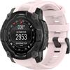 GIOPUEY Cinturini Compatibile con Garmin Instinct 3 50mm, Morbido Silicone Cinturino [Resistente all'Usura] [Traspirante] - Pink