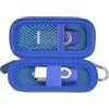 casmilee Borsa per USB Stick compatibile con SanDisk/per Samsung/per PNY Flash Drive, Memory Stick Thumb Drive, borsa per dati, 16/32/128GB Accessori Elettronici Portatile (Blu Scuro)
