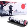 Yimomoyi Tappetino per mouse da gioco 800 x 300mm - Mousepad XXL - Tappetino per mouse antiscivolo di grandi dimensioni - migliora la precisione e la velocità - Samura giapponese