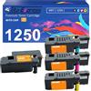 Tito-Express EcoSerie 1250 Compatibile con Toner Dell 1250 1250c C1765nfw C1765nf C1760nw 1350cnw 1355cn 1355cnw C1760 C1765 C1700 Series Multipack Cartucce Nero Ciano Giallo Magenta