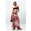 Desigual, Pantalone balloon stampato, Donna, Rosso, XL