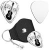 UNICRAFTALE Plettri Personalizzati Per Chitarristi Chiavi In Acciaio Inox Custodia In Pelle PU Nero Set Regalo Compleanno San Valentino Per Musicista Amanti Chitarra