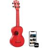 Kala - KA-WMT-RD-S - Ukulele Soprano Bambini Adulti e Principianti, Ukulele Scuola Media in ABS per Musicisti Esperti/Nuovi, Custodia Inclusa, Strumenti Musicali Bambini a Corda, Satinato colorato
