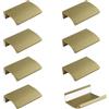 MOROBOR 8 maniglie adesive per cassetto armadio istantaneo, angolo rotondo, in lega di alluminio, invisibile, per cucina, camera da letto, soggiorno, 50 mm (bronzo)