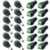 QitinDasen FULARR® 24Pcs Professionale DC Connettore Presa, 12v DC Alimentazione Spina Jack Connettore Adattatore, 12 Paia 2 Pin Maschio Spina & Femmina Jack Set, per CCTV Telecamera LED Striscia (5.5 X 2.1mm)