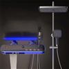 BEITH Colonna Doccia con Miscelatore Termostatico, 31x20cm Sistema Doccia per Pianoforte, Luce Ambientale 360° LED, Display Digitale, Piazza Soffione Doccia, con Miscelatore Vasca, Pistola a Spruzzo