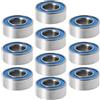 EMSea 10 Pezzi MR84-2RS 4mmx8mmx3mm Mini Cuscinetto A Sfere A Gola Profonda Con Copertura Blu Doppia Guarnizione In Gomma Per Giocattoli Fai Da Te Stampanti 3D Strumenti