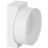 LIRAST 110x55mm - Ø 100mm Giunto da Tubo Tondo a Rettangolare - Adattatore/Riduttore in Plastica