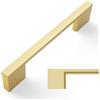 Amerdeco 10 pezzi Maniglie per Mobili da Cucina Distanza fori 96mm Oro Maniglie cucina armadietti in acciaio Lega di zincoper mobili da cucina per mobili UK0035