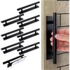Larrel 8 maniglie autoadesive per porte, mobili, in plastica, con colla bianca, maniglia per porta del balcone, senza foratura, per porte, finestre, armadi