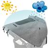 Selene Parasole per Passeggino, Universale UV50+ Telo Parasole per Carrozzina con Finestra Copertura tenda a rullo, Impermeabile Protezione Solare Parasole Passeggino - Grigio