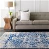 Livabliss JULIETTE Tradizionale Vintage Rectangle Tappeto | Blu navy, Grigio medio, Beige chiaro | 160x220cm | Soggiorno e Camera da Letto | Tessuto a Macchina Polipropilene