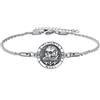 ONEFINITY Memento Mori Bracciale in argento Sterling 925 Memento Mori Bracciale Cranio Stoic Gioielli Da Uomo