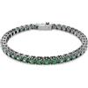 Swarovski Bracciale Tennis Matrix, Taglio Round, Verde, Placcato rutenio (L)