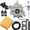 ZAMDOE 4283 120 0601 Carburatore per Stihl BR800 BR800X BR800CE soffiatore a Zaino Soffiatore per Foglie Sostituisce 4283-120-0601, con 4180-141-0300 Filtro Aria Guarnizione Candela Kit