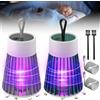 XPJBKC Lampada antizanzare, 2 Pcs Zanzariera Elettrica, Ammazza Zanzare Elettrico, UV Zanzariera Elettrica, Dispositivo Elettrico Antizanzare USB per Giardino Interno Esterno (Weiß + Grün)