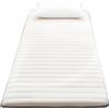DECORN Materasso a pavimento, singolo, ispessito, 5 cm, morbido,portatile, arrotolabile, letto pieghevole, per casa e campeggio (colore: crema, 80 x 190 cm)