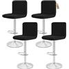 Showgeous 4 Pack Copri Sgabello da Bar, Stretch Rimovibile per Pub Counter, Lavabile Protector Slipcovers per Breve Girevole Sedia da Pranzo Posteriore (Nero)