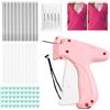 Zyluniy Pistola per Cucito Rapido per Vestiti, Mini Macchina da Cucire Rapida con 5 Aghi e 2000pcs Spille di Plastica, 50 fibbie a orso, Fissatore Istantaneo per Riparazioni Tessili, Jeans e Abbigliamento