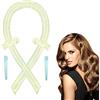 Meinraum Bigoodino Fascia Bigodino Capelli, Heatless Hair Curler, Silk Morbida Curlers di Raso con 2 Clips, 2 Elastici, Bigodino Lungo per Boccoli per Dormire Durante la Notte(Verde)