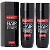 Volumon 2 fibre per capelli in cheratina VOLUMON per capelli per diradare i capelli - nasconde istantaneamente le aree di diradamento per capelli più spessi - per uomini e donne 28 g x 2 (marrone scuro)