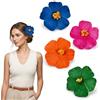 DecorDwell 4 Pezzi Fermagli per Capelli Hawaiani, 4 Colori Clip di Fiori di Ibisco, Plumeria Fermagli per Capelli per Le Vacanze Estive e Le Feste di Matrimonio Decorazioni Fai Da Te (Colori scuri)
