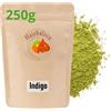HAIRBALZEN Indigo polvere pura 250g (indigofera tinctoria) per colorazione vegetale, tintura naturale per capelli scuri