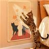 FUKUMARU Tappetino Tiragraffi per Gatti in Sisal Naturale, 60 X 40 cm, Tappetino per Gatti da Interno, Tiragraffi Orizzontali, da Parete, con Nastri Adesivi, Protezione per Mobili (Fiore)