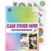 FGGNCBL Vinile stampabile per stampante a getto d'inchiostro, 25 fogli A4, carta adesiva trasparente, idrorepellente, autoadesiva, adesivi fai da te, etichette per prodotti