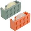 WUSJCOF Nastro Adesivo 2 pezzi, Porta, Dispenser per Nastro Adesivo a Forma di Mattoncini, Scotch, da Scrivania, Porta Scotch da Scrivania, Adatto per Scrivanie, Ristoranti, Negozi di Fiori