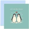 Old English Company Biglietto di anniversario di matrimonio con pinguino per coppia, per marito, moglie, simpatico pinguino con scritta Let's Do This Forever, per fidanzato, fidanzata, fidanzato, busta interna vuota