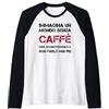 LUMOMIX Uomo Mondo Senza Caffè T Shirt Uomo Divertente Frasi Simpatiche Maglia con Maniche Raglan