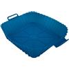 Muitomas Vassoio in Silicone per Friggitrice ad Aria 17,5×17,5 cm, Antiaderente, Riutilizzabile, Resistente al Calore, Facile da Pulire, Compatibile con la Maggior Parte delle Airfryer, Blu Ottanio