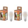 OSRAM Energy Class nella classica forma a lampadina, 2,2 W / 470 lm, EEK A, luce bianca calda (2700 K), CRI 80, in vetro satinato senza piombo, attacco E27, IP20, diametro 60 mm, dimmerabile.