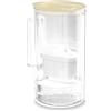 Wessper Caraffa Filtrante vetro 2L, con indicatore LED, con filtro - Beige | caraffa vetro con filtro acqua potabile, senza BPA, brocca acqua filtrante classic carboni attivo