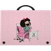 Grafoplás | Valigetta da scuola con manico e chiusura a spilla | Polipropilene | Formato foglio | 24,5 x 34,5 x 4 cm | Collezione Cancelleria Mafalda Morning